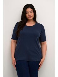 KAFFE curve Koszulka w kolorze granatowym rozmiar: XL. Niebieskie t-shirty damskie KAFFE curve, xl, bez wzorów, bez kołnierzyka. Za 90.45 zł.