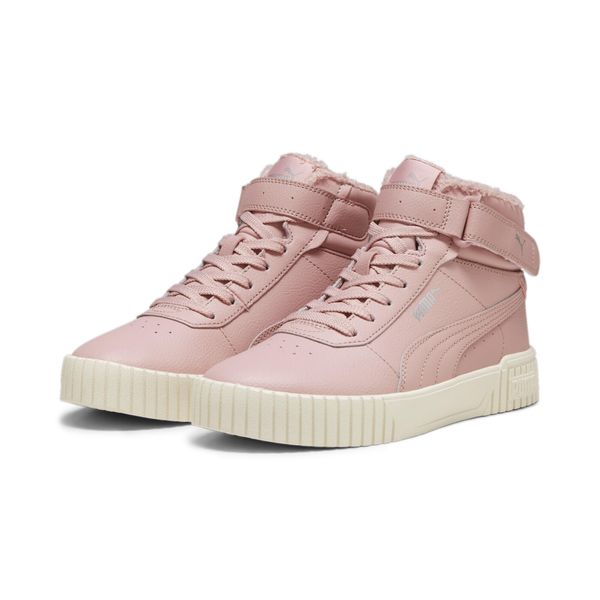 Buty damskie ocieplane do chodzenia Puma CARINA 2.0 MID WTR. Białe buty sportowe na co dzień damskie Puma, bez wzorów, z materiału, trekkingowe. Za 503.00 zł.