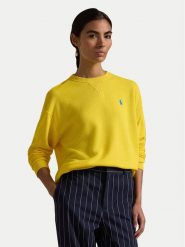 Polo Ralph Lauren Bluza 211935582012 Żółty Regular Fit. Żółte bluzy bez kaptura damskie Polo Ralph Lauren, xs, z bawełny. Za 349.99 zł.