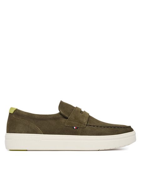 Tommy Hilfiger Półbuty Modern Light Hybrid Suede LoaferFM0FM05786 Zielony. Zielone półbuty męskie Tommy Hilfiger, ze skóry, bez zapięcia. Za 309.99 zł.