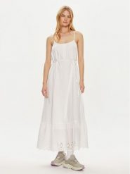 ONLY Sukienka letnia Lou 15313166 Biały Regular Fit. Białe sukienki damskie Only, na lato, xl, bez wzorów, z bawełny, bez kołnierzyka, bez ramiączek. Za 129.99 zł.