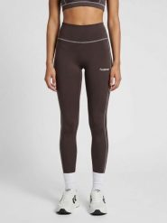 Damskie legginsy Hummel Pulse Retro. Brązowe legginsy damskie HUMMEL, l, bez wzorów, z materiału. Za 191.42 zł.