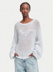 BOSS Sweter C_Farazena 50570093 Niebieski jasny Regular Fit. Niebieskie swetry klasyczne damskie Boss, xl, z syntetyku, bez kołnierzyka. Za 799.99 zł.