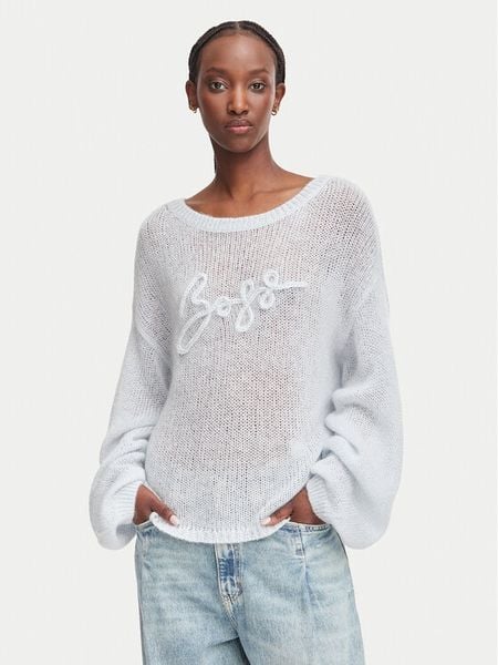 BOSS Sweter C_Farazena 50570093 Niebieski jasny Regular Fit. Niebieskie swetry klasyczne damskie Boss, xl, z syntetyku, bez kołnierzyka. Za 799.99 zł.