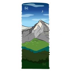 Komin na szyję bandana do biegania BUFF oryginal ecostretch. Niebieskie szaliki i kominy damskie Buff, bez wzorów. W wyprzedaży za 74.93 zł.