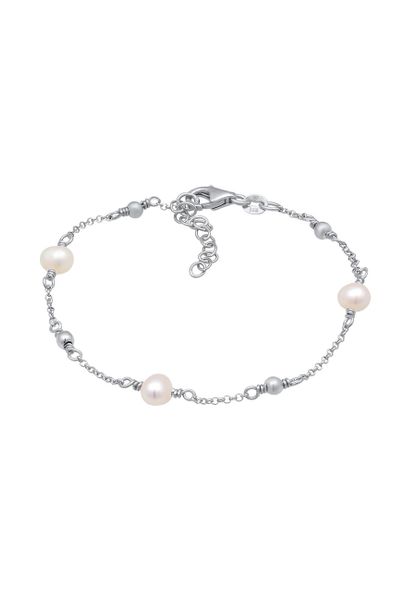 Elli Damskie klasyczne kule z perły hodowlana słodkowodnaw srebrze 925 Sterling Silver Bransoletki 1 ct. Szare bransoletki damskie Elli, pozłacane. Za 293.99 zł.