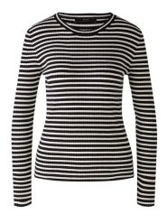 Oui Sweter w kolorze czarno-kremowym rozmiar: 40. Brązowe swetry klasyczne damskie Oui, bez kołnierzyka. Za 109.00 zł.