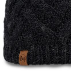 Czapka BUFF KNITTED & FLEECE BAND BEANIE CARYN. Czarne czapki męskie Buff, na zimę, bez wzorów, z wełny, eleganckie. Za 117.69 zł.