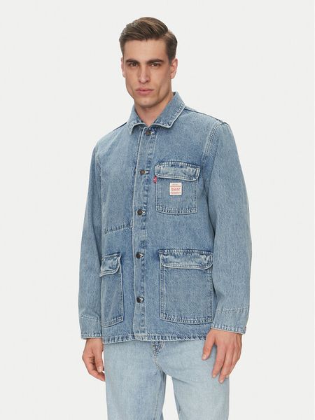 Levi's® Kurtka jeansowa Engineer A0744-0003 Niebieski Relaxed Fit. Niebieskie kurtki męskie l, bez wzorów, z bawełny, bez kaptura. Za 339.99 zł.