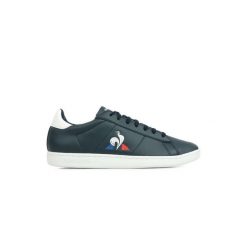 Buty sportowe unisex Courtset Dress. Niebieskie buty sportowe na co dzień damskie Le Coq Sportif, bez wzorów, trekkingowe. Za 279.00 zł.
