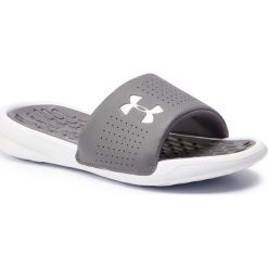 Klapki UNDER ARMOUR - Ua M Playmaker Fix Sl 3000061-101 Szary. Szare klapki i japonki męskie Under Armour, z materiału. W wyprzedaży za 99.00 zł.