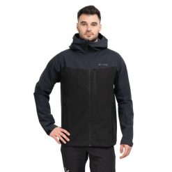 Kurtka wspinaczkowa męska Rom Hoody. Czarne kurtki męskie Marmot, m, bez wzorów, z gore-texu, sportowe, z kapturem. Za 1,199.99 zł.