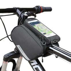 Czarna torba na ramę rowerową Wozinsky 1,5L. Czarne torby męskie na ramię Wozinsky, bez wzorów, z materiału, bez dodatków. Za 107.60 zł.