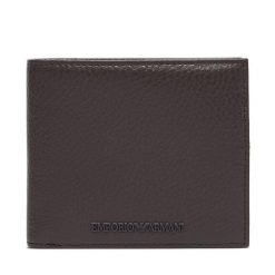 Portfel Emporio Armani. Czarne portfele męskie Emporio Armani, bez wzorów. Za 664.99 zł.