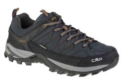 Buty trekkingowe męskie, CMP Rigel Low. Niebieskie buty trekkingowe męskie CMP, z materiału, przed kostkę, bez zapięcia, trekkingowe. Za 329.99 zł.