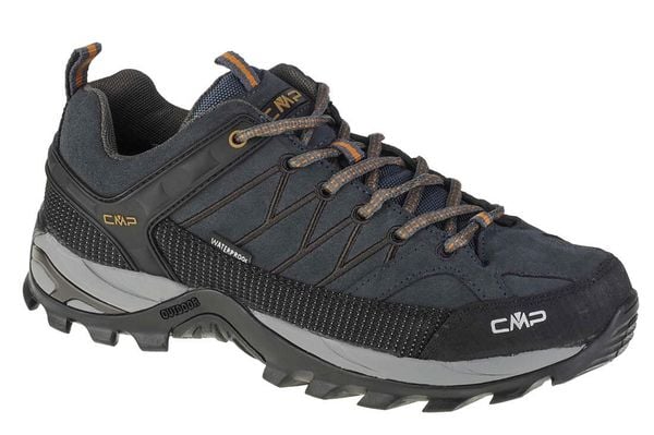 Buty trekkingowe męskie, CMP Rigel Low. Niebieskie buty trekkingowe męskie CMP, z materiału, przed kostkę, bez zapięcia, trekkingowe. Za 329.99 zł.