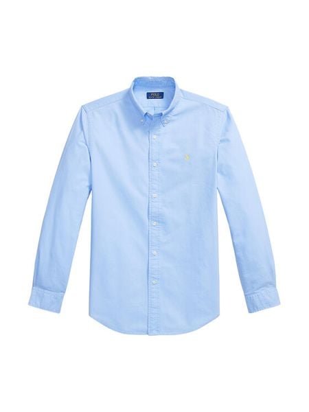 Polo Ralph Lauren Koszula 710805564509 Niebieski Regular Fit. Niebieskie koszule męskie Polo Ralph Lauren, m, bez wzorów, z bawełny, bez kołnierzyka, bez ramiączek. Za 689.99 zł.