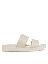 Calvin Klein Klapki Flat Slide Jacq HW0HW02486 Écru. Klapki damskie CALVIN KLEIN, bez wzorów, z materiału, bez obcasa. Za 319.99 zł.