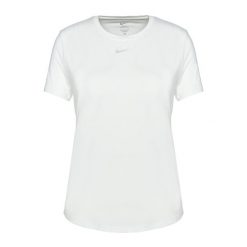 Koszulka damska Nike One Classic Dri-Fit. Białe bluzki sportowe damskie Nike, xl, bez wzorów, bez ramiączek. Za 159.99 zł.