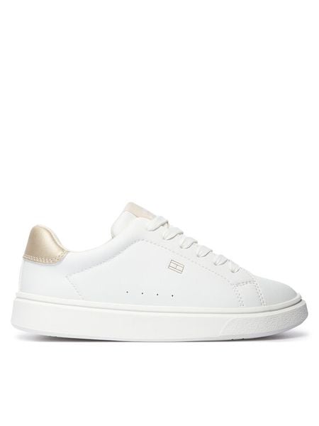 Tommy Hilfiger Sneakersy T3A9-35073-1355X048 S Biały. Białe buty sportowe dziewczęce Tommy Hilfiger, bez wzorów, ze skóry, bez zapięcia. Za 304.99 zł.
