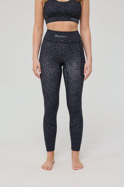 Legginsy Infinite High Waisted - Czarny Leopard. Czarne legginsy damskie OOSC, m, bez wzorów, z materiału. Za 245.99 zł.