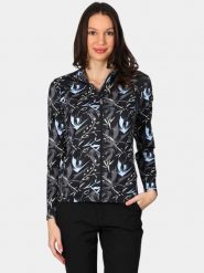 Sweter Damski Luhta Armisvesi. Czarne swetry klasyczne damskie Luhta, m, z elastanu, bez kołnierzyka. Za 369.00 zł.