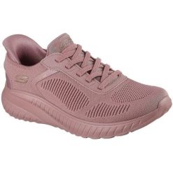 Buty sportowe damskie Skechers Bobs Squad Chaos C. Czerwone buty sportowe na co dzień damskie Skechers, bez wzorów. Za 364.52 zł.