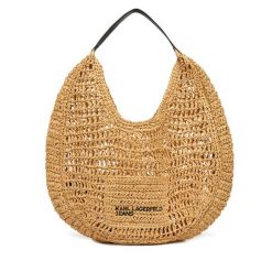 Torebka Karl Lagerfeld Jeans. Brązowe torebki klasyczne damskie Karl Lagerfeld Jeans, bez wzorów, z jeansu, bez dodatków. Za 429.99 zł.