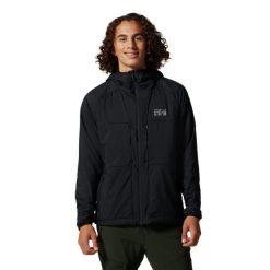 Kurtka turystyczna Mountain Hardwear Kor AirShell™. Czarne kurtki męskie MOUNTAIN HARDWEAR, l, bez wzorów, z materiału, bez kaptura. Za 754.50 zł.