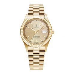 Jacques du Manoir Mężczyźnizegarek Inspiration Gold - stal nierdzewna Zegarki męskie 1 ct Męskie. Żółte zegarki męskie Jacques du Manoir, szklane. Za 997.99 zł.