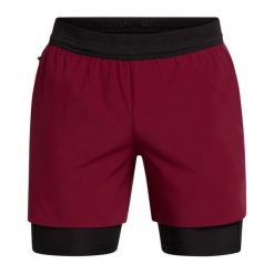 Spodenki męskie Under Armour Peak Woven 2in1. Czerwone szorty męskie Under Armour, bez wzorów, sportowe. W wyprzedaży za 192.05 zł.