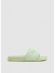 Pepe Jeans FOOTWEAR Klapki w kolorze zielonym rozmiar: 38. Zielone klapki damskie Pepe Jeans FOOTWEAR, bez wzorów, z jeansu, bez obcasa. Za 113.90 zł.