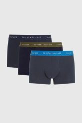 TOMMY HILFIGER Zestaw bielizny męskiej 3PACK. Niebieskie bokserki męskie Tommy Hilfiger, bez wzorów, z bawełny. W wyprzedaży za 129.99 zł.