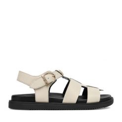 Sandały Beverly Hills Polo Club. Brązowe sandały damskie Beverly Hills Polo Club, bez wzorów, bez obcasa, na płaskiej podeszwie. Za 369.99 zł.