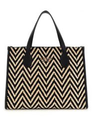 Guess Torebka w kolorze beżowo-czarnym - 31 x 22 x 12 cm rozmiar: onesize. Brązowe torebki klasyczne damskie Guess, z aplikacjami, z materiału, bez dodatków. Za 463.45 zł.