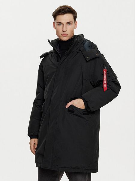 Alpha Industries Parka 148124 Czarny Regular Fit. Czarne parki męskie Alpha Industries, m, bez wzorów, z syntetyku. Za 959.99 zł.