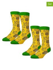 Lucky Socks Skarpety (2 pary) w kolorze żółto-zielonym rozmiar: 36-40. Zielone skarpetki męskie Lucky Socks, bez wzorów, prążkowane. Za 37.12 zł.