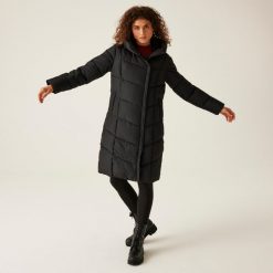Parka damska Regatta Nurie. Brązowe parki damskie Regatta, bez wzorów, z puchu. W wyprzedaży za 329.99 zł.