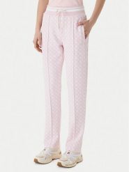 Guess Spodnie dresowe V5YB20 KB212 Różowy Regular Fit. Czerwone spodnie dresowe damskie Guess, xl, z aplikacjami, z dresówki. Za 399.99 zł.