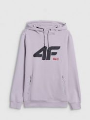 4F Bluza dresowa regular z kapturem męska - szara L. Szare bluzy z kapturem męskie 4f, l, z dresówki. Za 189.99 zł.