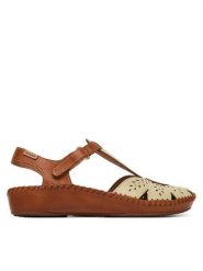 Pikolinos Sandały P. Vallarta 655-0841C1 Écru. Sandały damskie Pikolinos, bez wzorów, ze skóry, bez obcasa, na płaskiej podeszwie. Za 559.99 zł.