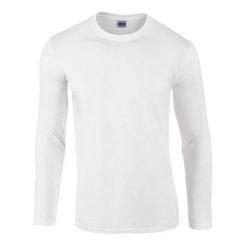 Koszulka Z Długim Rękawem Unisex Softstyle Dla Dorosłych. Czerwone bluzki damskie Gildan, l, bez wzorów, sportowe, bez kołnierzyka, bez ramiączek. Za 77.99 zł.