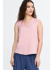 Nife Bluzka w kolorze jasnoróżowym rozmiar: 38. Różowe bluzki damskie Nife, bez wzorów, z wiskozy, bez kołnierzyka, bez ramiączek. Za 112.83 zł.