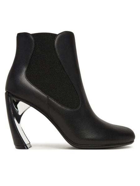 United Nude Botki Zuma Flow Hi 109540116 Czarny. Czarne botki damskie United Nude, ze skóry, bez obcasa, na słupku, bez zapięcia. Za 869.99 zł.