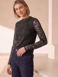 Street One koszulka z koronką Kobiety brązowy, 38. Brązowe t-shirty damskie Street One, uniwersalny, bez wzorów, z koronki, bez kołnierzyka. Za 199.95 zł.