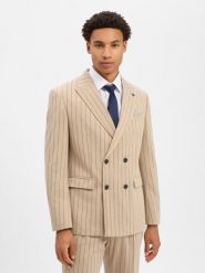 Finshley & Harding London marynarka z zestawu modułowego Mężczyźni Comfort Fit beżowy, 56. Brązowe marynarki męskie Finshley & Harding London, bez wzorów. Za 799.95 zł.
