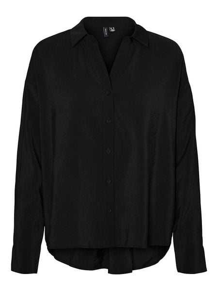 Vero Moda Bluzka "Queeny" w kolorze czarnym rozmiar: S. Czarne bluzki damskie Vero Moda, s, bez wzorów, z lyocellu, bez kołnierzyka, bez ramiączek. Za 57.06 zł.