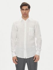 BOSS Koszula 50537381 Biały Regular Fit. Białe koszule męskie Boss, m, bez wzorów, ze lnu, bez kołnierzyka, bez ramiączek. Za 259.99 zł.