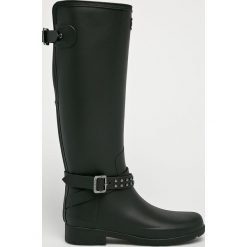 Hunter - Kalosze. Czarne kalosze damskie Hunter, bez wzorów, z gumy. W wyprzedaży za 599.90 zł.