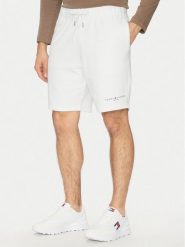 Tommy Hilfiger Szorty sportowe Small Logo MW0MW38698 Biały Regular Fit. Białe szorty męskie Tommy Hilfiger, m, z bawełny. Za 219.99 zł.